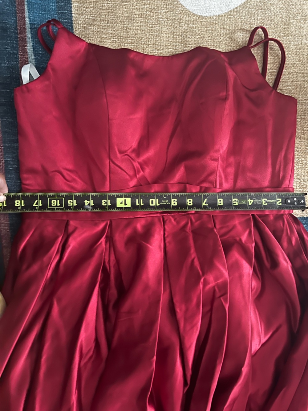 Satin Red Dress - Picture 6 of 7